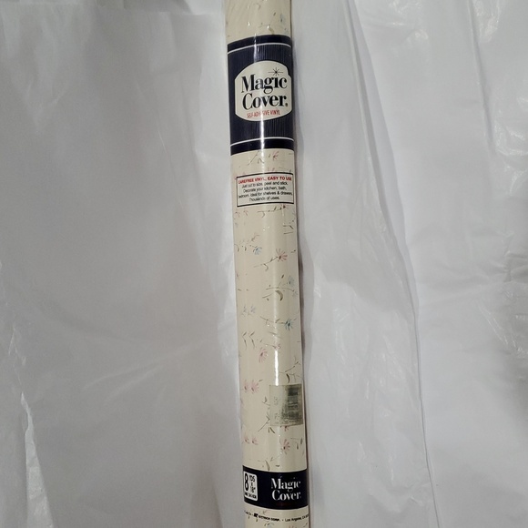 Magic cover self-adhesive 8 yard winsord beige cottage floral shelf drawer liner - Picture 2 of 12